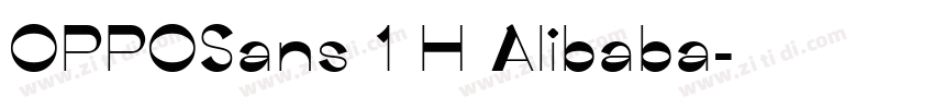 OPPOSans 1 H Alibaba字体转换